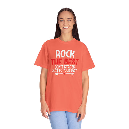 Motivational Rock The Best Stop Wishing Start Doing Action Goal Setting Modern Tee Achievement Self-Improvement Unisex Heavy Cotton T-Shirt