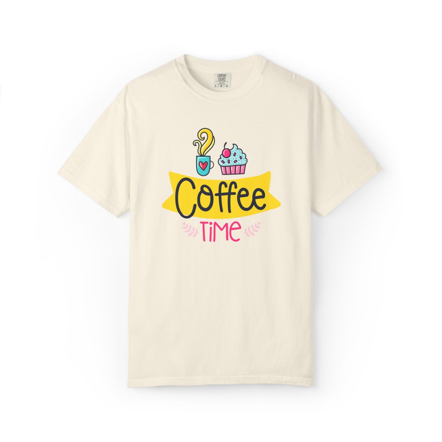 Funny Coffee Time Beans Latte Lovers Tee Black Brew Addicted Barista Freak Unisex Heavy Cotton T-Shirt