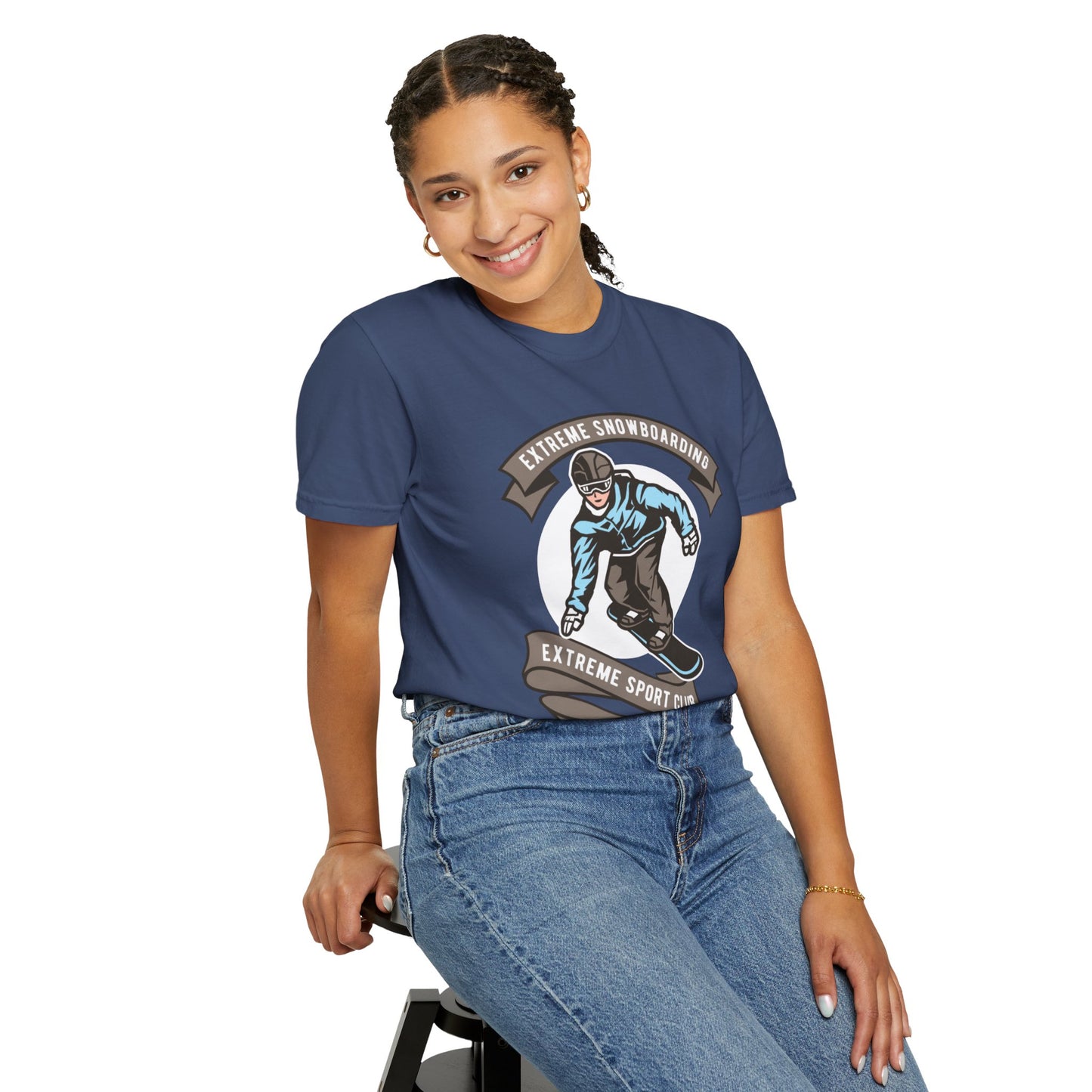 Extreme Snowboarding Sports Club Holly Jolly Winter Tee Wonderland Unisex Heavy Cotton T-Shirt
