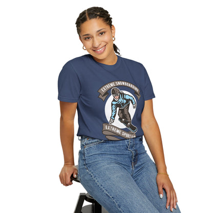 Extreme Snowboarding Sports Club Holly Jolly Winter Tee Wonderland Unisex Heavy Cotton T-Shirt