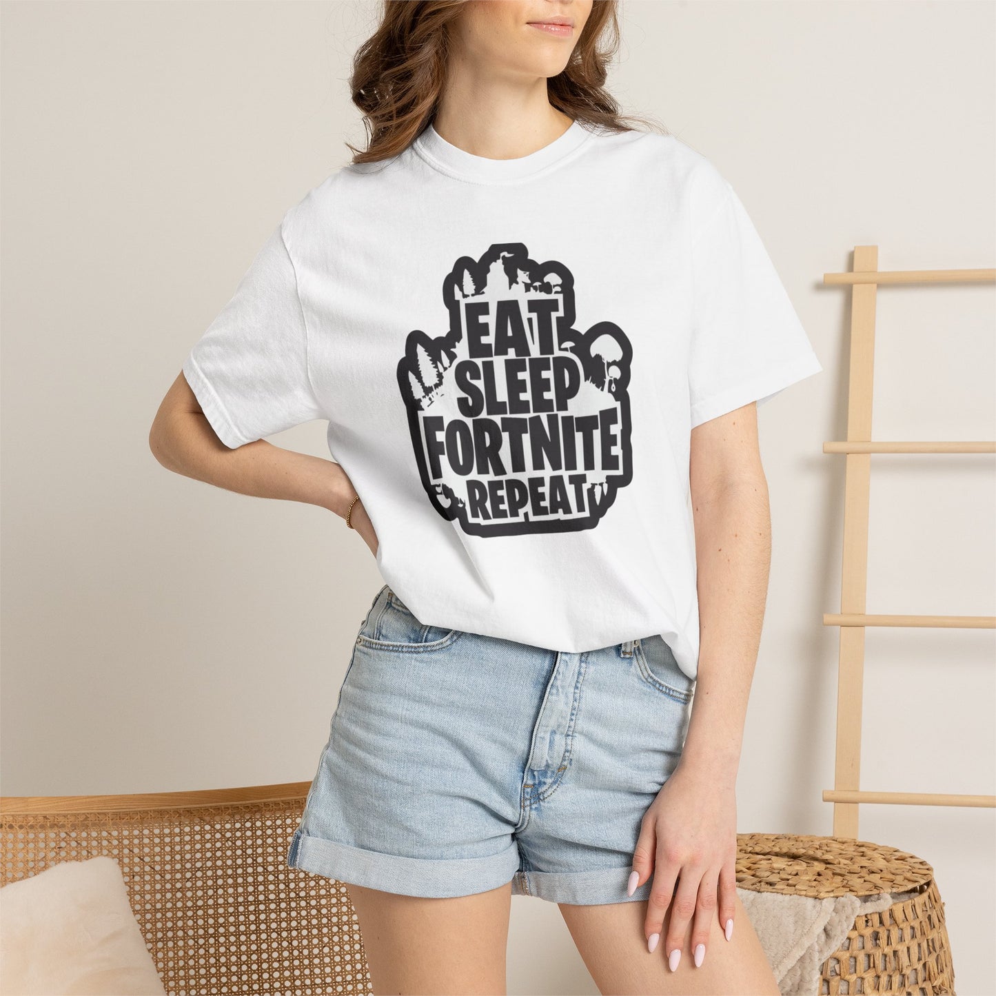 Eat Sleep Fortnite Battle Royale Squad Gameplay Passion Tee Solo Missions Social Gaming Unisex Heavy Cotton T-Shirt