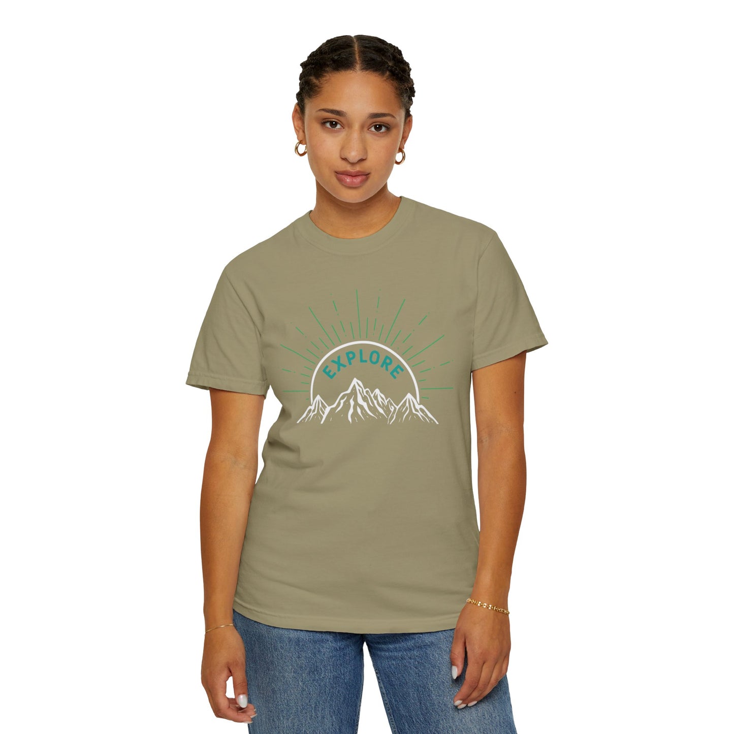 Funny Explore Mountain Adventure Tee Sarcastic Alpine Discover Camping Forest Unisex Heavy Cotton T-Shirt