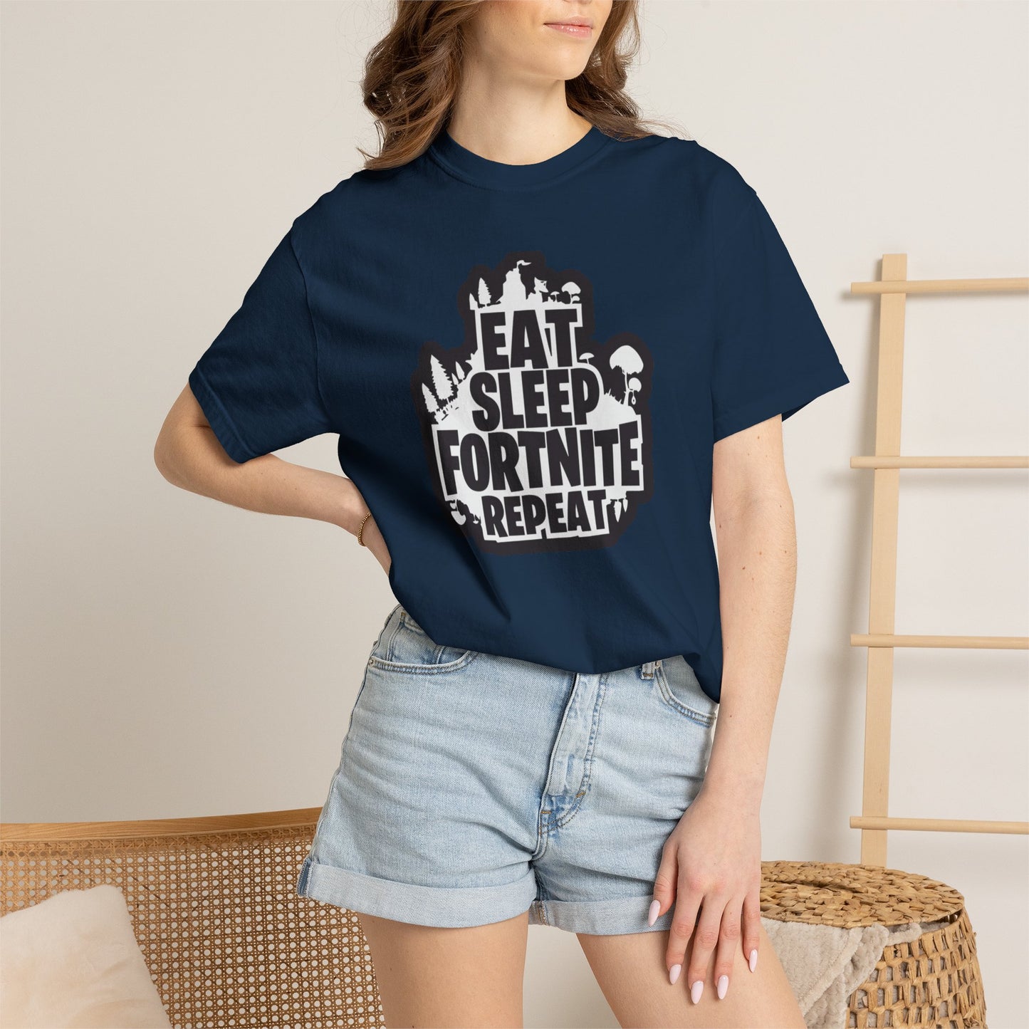 Eat Sleep Fortnite Battle Royale Squad Gameplay Passion Tee Solo Missions Social Gaming Unisex Heavy Cotton T-Shirt