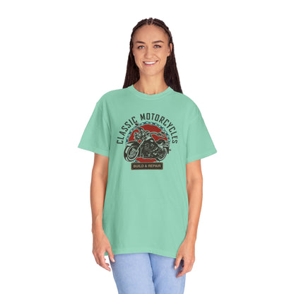 Classic Motorcycles Custom Engine Club Motorbike Lovers Trendy Tee High-speed Rider Adventure Racer Unisex Heavy Cotton T-Shirt