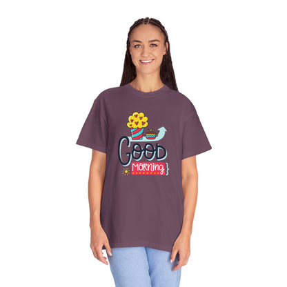 Good Morning Lazy Day Achiever Morning Champion Tee Daily Victory Sleep Defeated Unisex Heavy Cotton T-Shirt