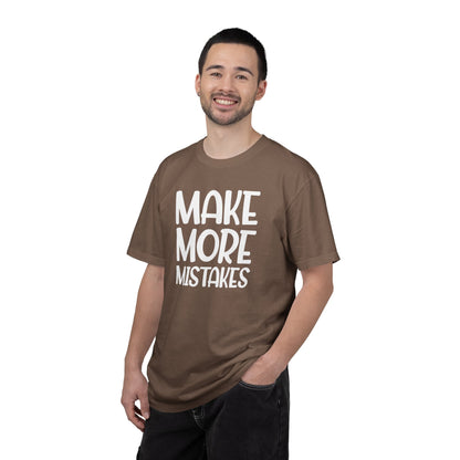 Make More Mistakes Trendy Tee Learning Journey Empowerment Creative Passionate Hard Work Keep Trying Unisex Heavy Cotton T-Shirt