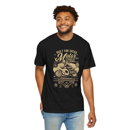 Built For Speed Motorcycle Custom Engine Club Motorbike Lovers Trendy Tee High-speed Rider Adventure Racer Unisex Heavy Cotton T-Shirt