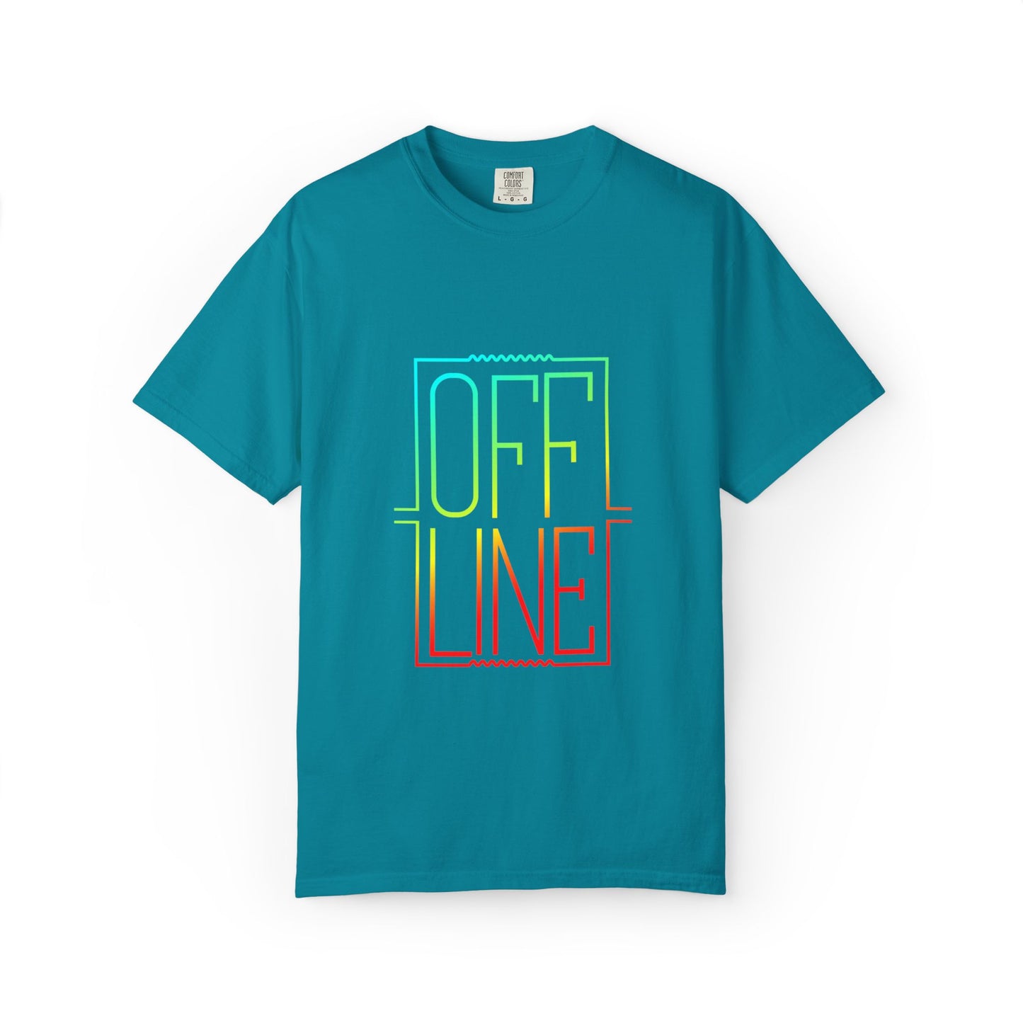 Offline Tech-Free Funny Tee Unplugged Disconnect Relaxation Peaceful Living No Screen Digital Break Unisex Heavy Cotton T-Shirt