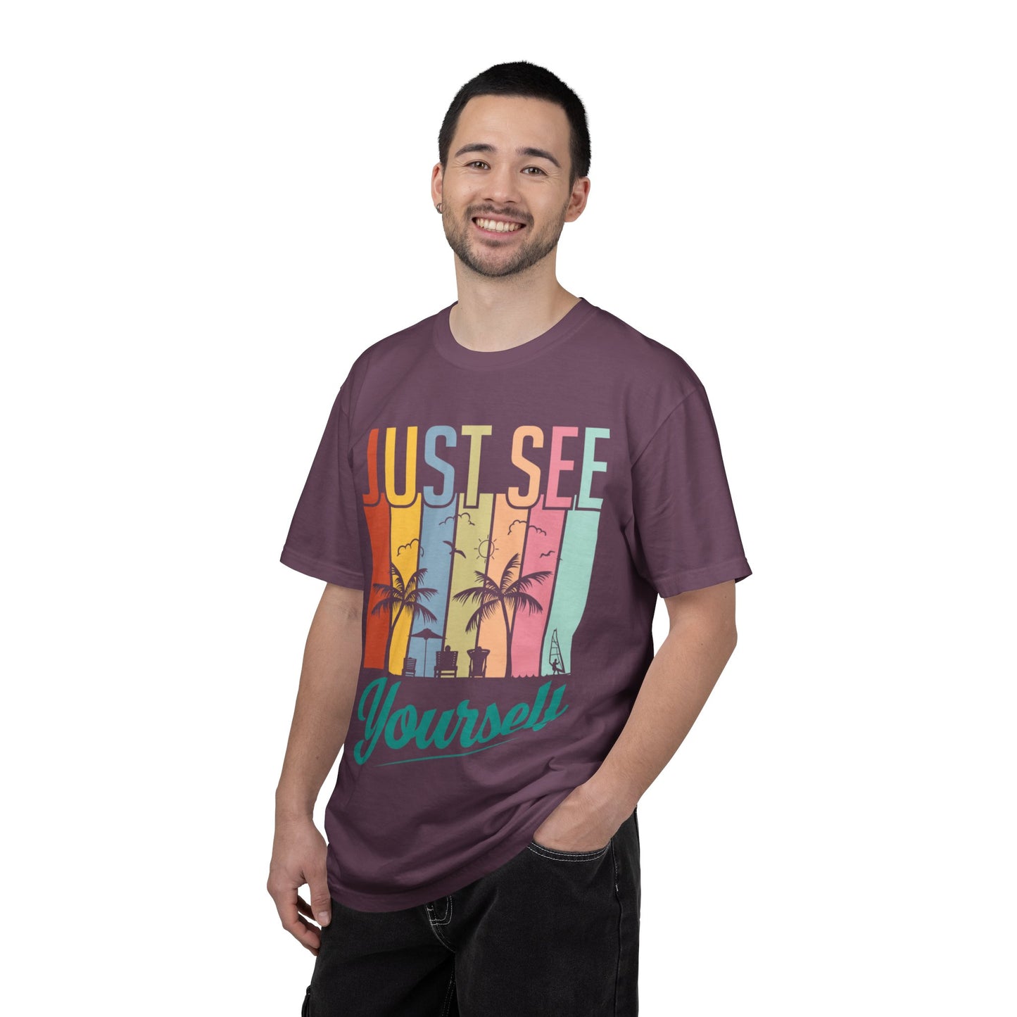 Inspirational Just See Yourself Self-Discovery Personal Vision Focus Summer Vibes Unisex Heavy Cotton T-Shirt