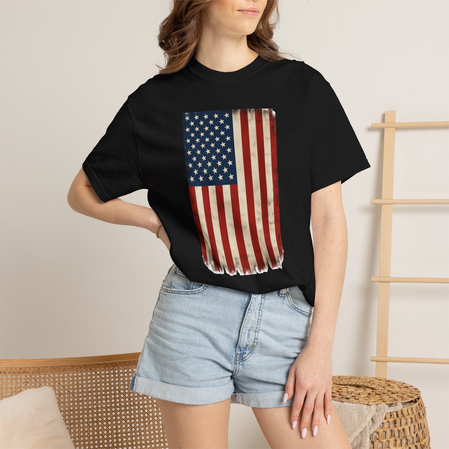 Flag USA - Unisex Garment-Dyed T-shirt