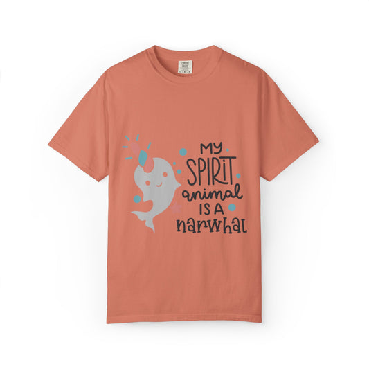 My Spirit Animal Is a Narwhal Unicorn Of The Sea Tusk Tee Inuit Culture Migration Unisex Heavy Cotton T-Shirt