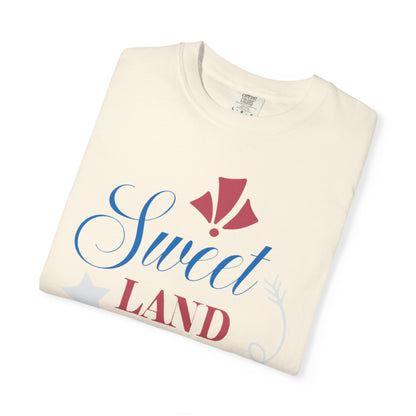 Sweet Land Of Liberty Equality American Values Country Love USA Flag Patriotic Tee Loyalty Fairness Unity Unisex Heavy Cotton T-Shirt