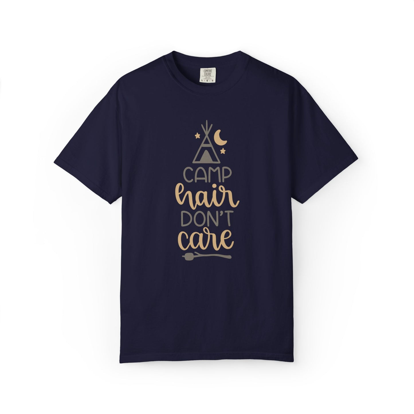 Camp Hair Don’t Care Adventure Mountain Tee Fun Activities Unisex Heavy Cotton T-Shirt