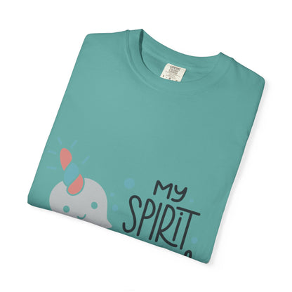 My Spirit Animal Is a Narwhal Unicorn Of The Sea Tusk Tee Inuit Culture Migration Unisex Heavy Cotton T-Shirt