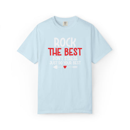 Motivational Rock The Best Stop Wishing Start Doing Action Goal Setting Modern Tee Achievement Self-Improvement Unisex Heavy Cotton T-Shirt