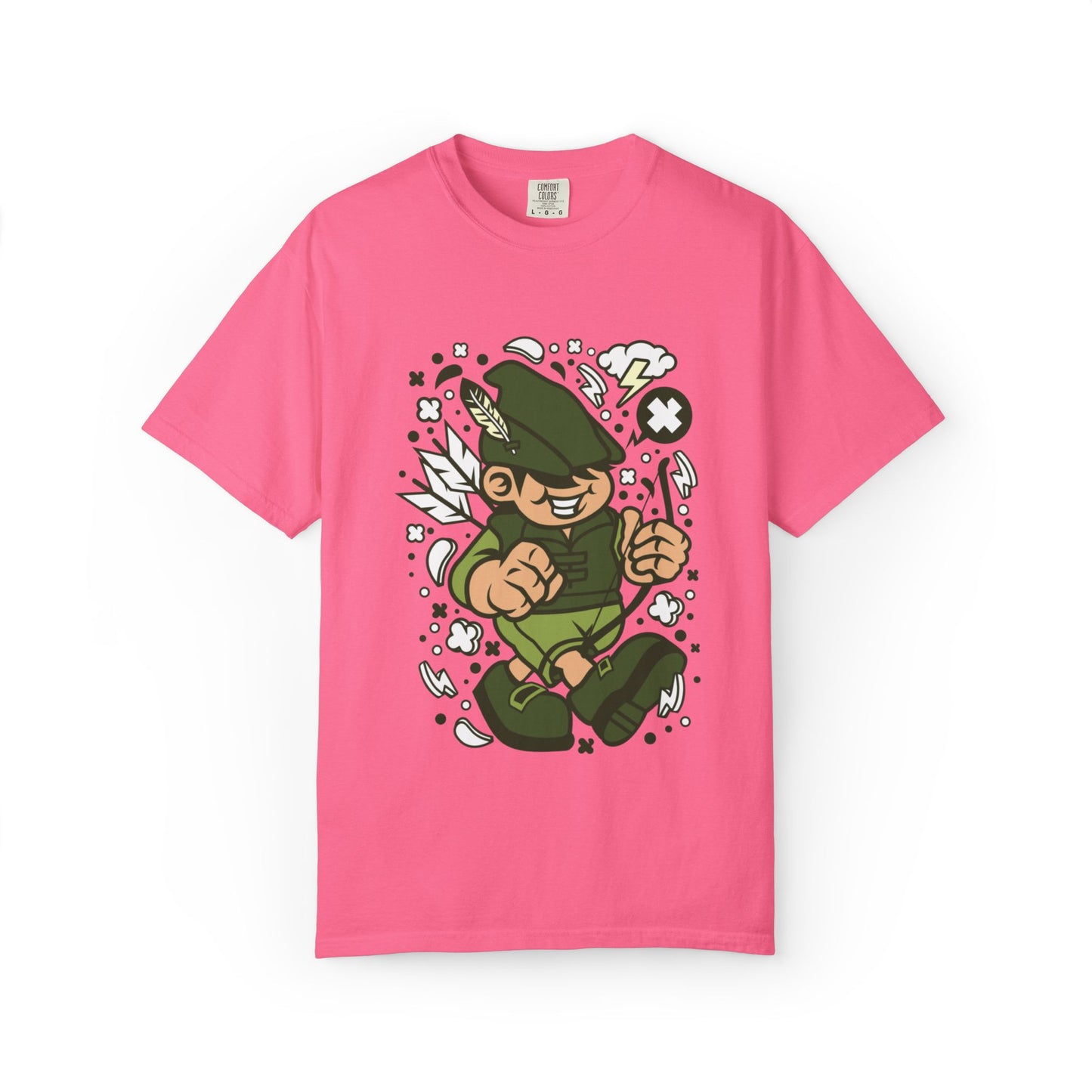 Rhino Robin Hood Folklore Mashup Tee Forest Guardian Adventure Story Fantasy Character Unisex Heavy Cotton T-Shirt