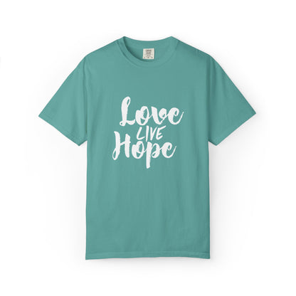 Love live hope Modern Tee Achievement Self-Improvement Unisex Heavy Cotton T-Shirt