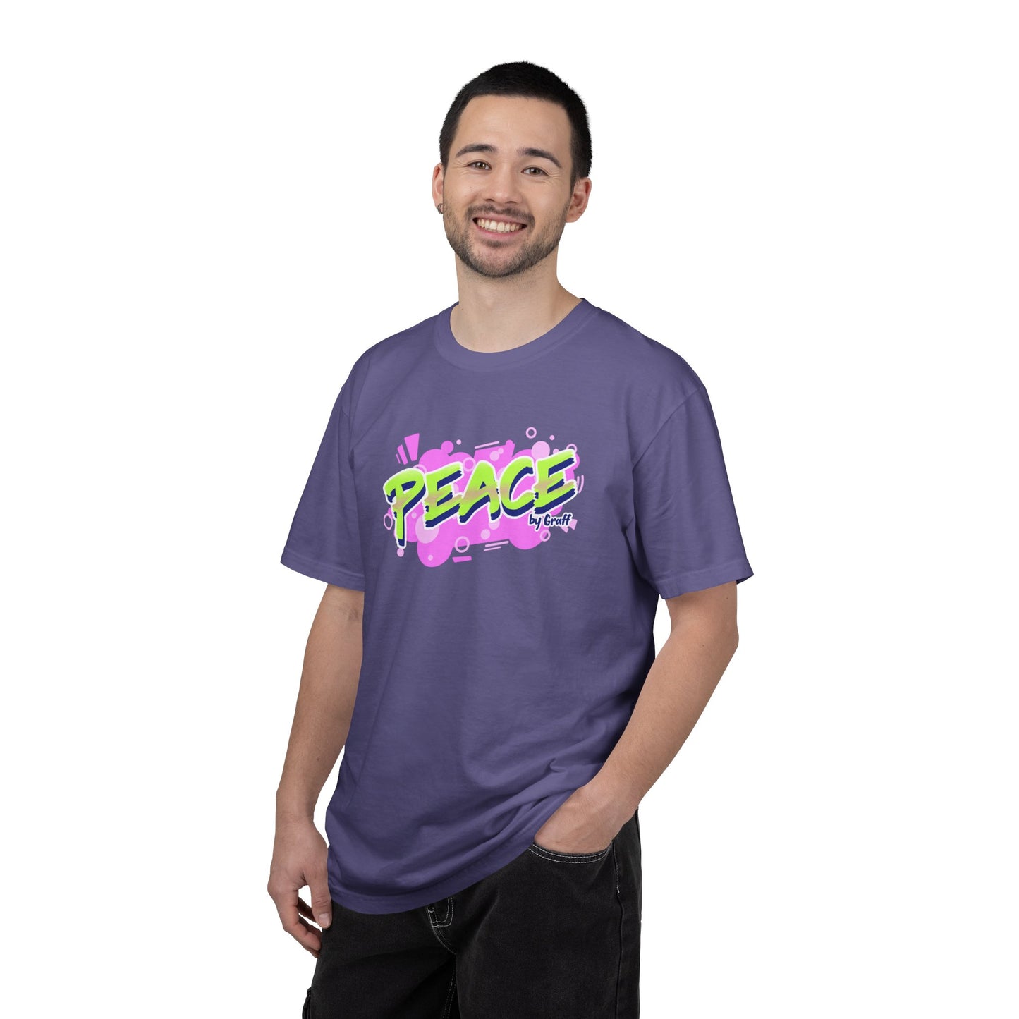 Graffiti Logo Maker Featuring Bubbly Graphics Unisex Heavy Cotton T-Shirt