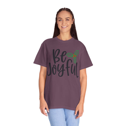 Be Joyful Festival Season Tee Twinkle Lights New Year Celebration Merry Christmas Noel Delight Unisex Heavy Cotton T-Shirt