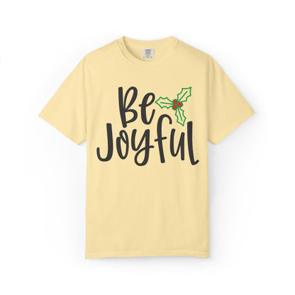 Be Joyful Festival Season Tee Twinkle Lights New Year Celebration Merry Christmas Noel Delight Unisex Heavy Cotton T-Shirt