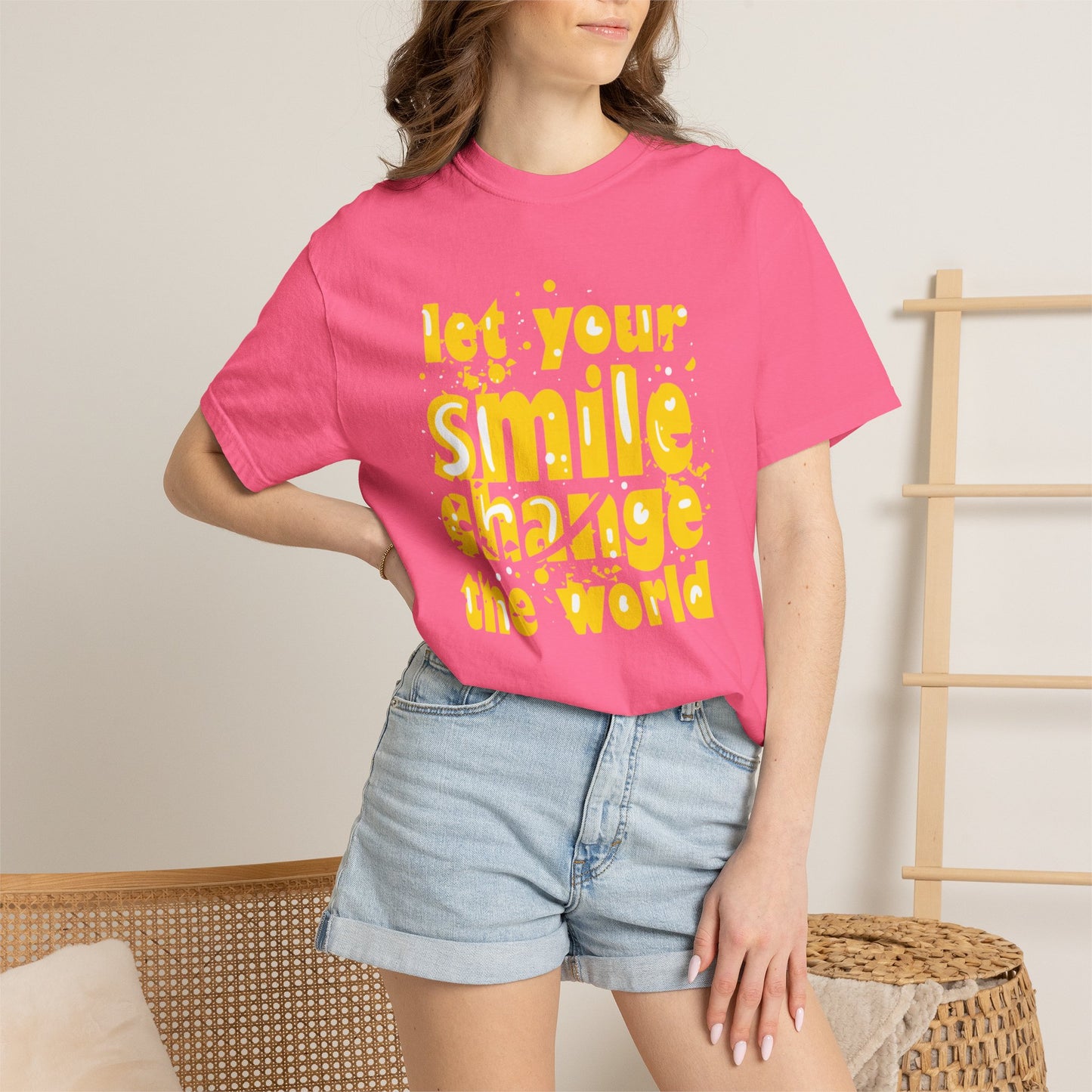 Let Your Smile Change The World Kindness Heartfelt Compliments Tee Thoughtful Gestures Love-Inspiration  Unisex Heavy Cotton T-Shirt
