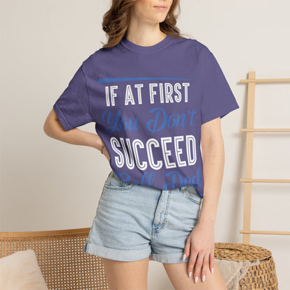 If At First You Don’t Succeed Call Dad Family Moments Fatherly Care Family Values Passion Graphic Print Style Tee Gift For Friends Family Fathers Day Birthday Celebrations Special Events Casual Wear