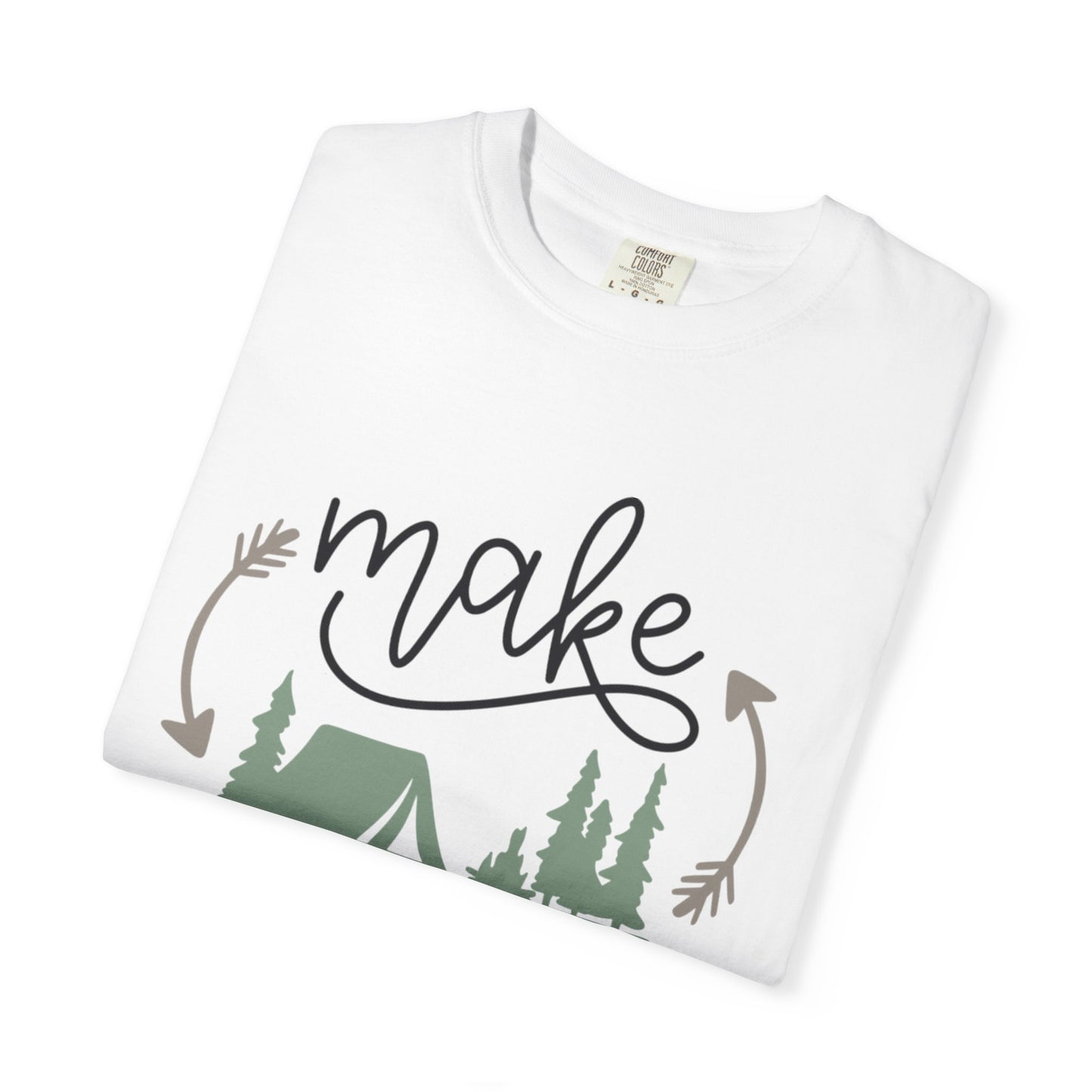 Make Adventures Happen Trendy Tee Enjoyment Mountain Hut Belays Ropes Fun Activities Unisex Heavy Cotton T-Shirt