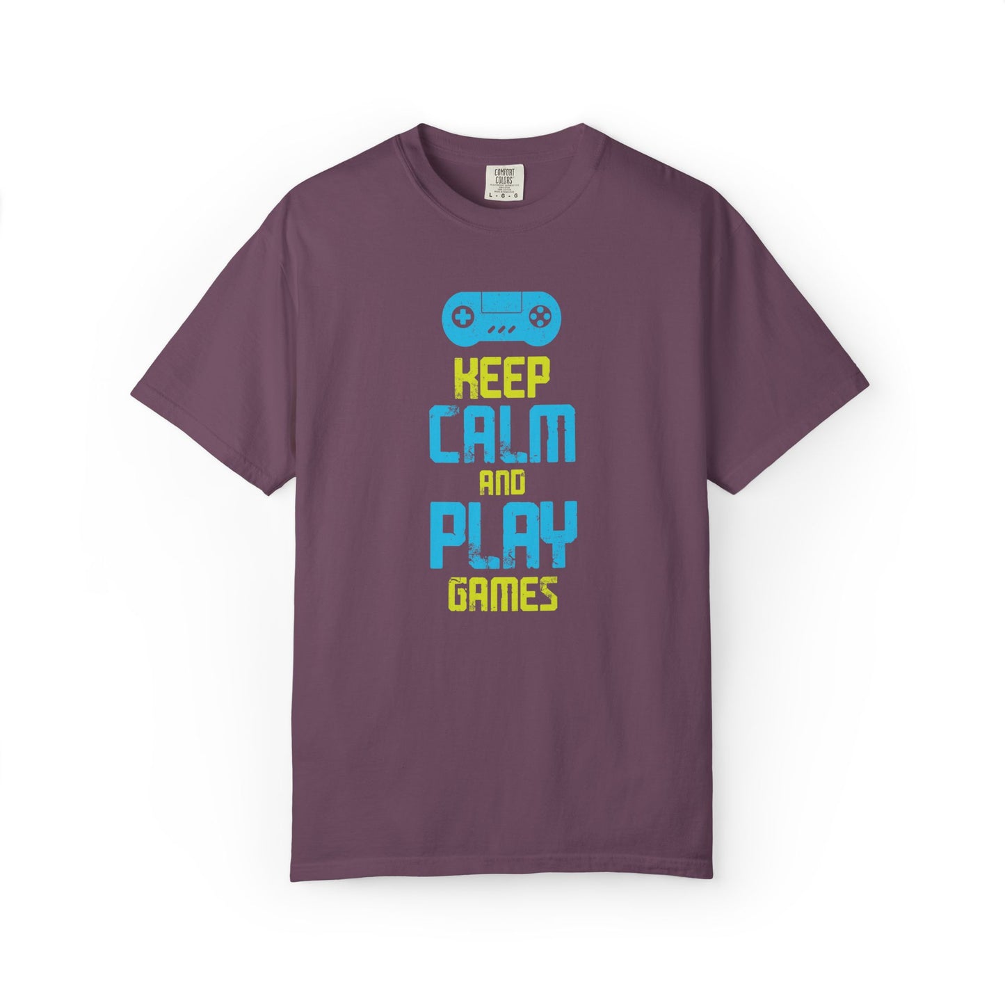 Funny Keep Calm And Play Games Pro Gamer Skills Gaming Mindset Sarcastic Gameplay Optimization Unisex Heavy Cotton T-Shirt
