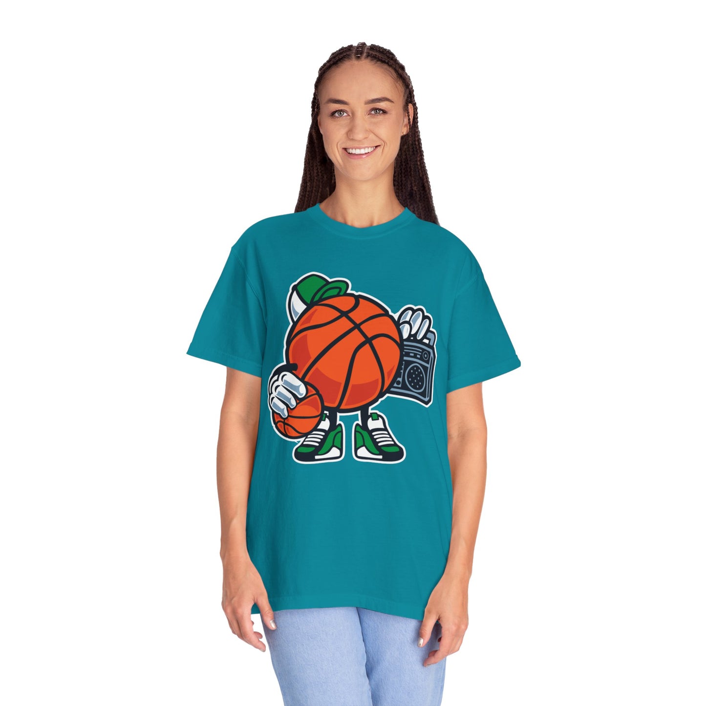 Funny Street Basketball Court King Queens Basketball Lovers Tee Slam Dunk Net Warriors Unisex Heavy Cotton T-Shirt