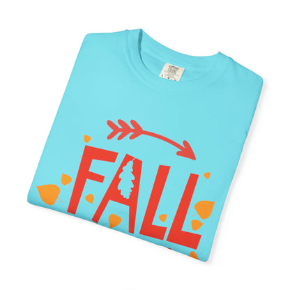 Fall Y’all Breeze Leaves Christmas Tee Jingle Bells Falling Beauty Holiday Spirit Unisex Heavy Cotton T-Shirt