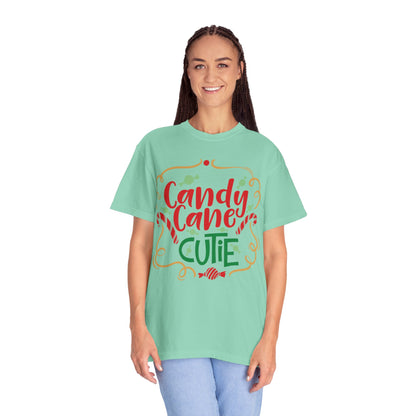 Candy Cane Cutie Enjoying Tee Tiny Helpers Jingle Bell Bling Festival Season Merry Christmas Unisex Heavy Cotton T-Shirt