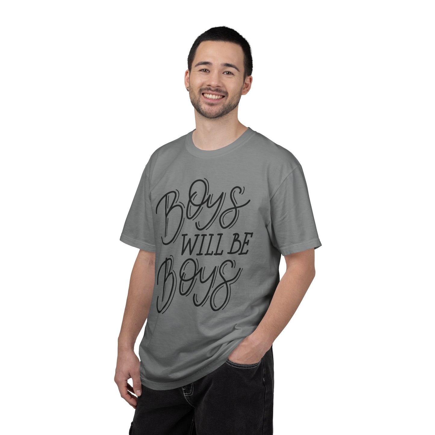 Funny Boys Will Be Boys Rule Heartwarming Sarcastic Decent Lovely Trendy Tee Sweet Stubborn Handsome Unisex Heavy Cotton T-Shirt