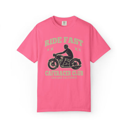Thriller Ride Fast Caferacer Motorcycle Club Bike Lovers High-speed Adventure Bike Unisex Heavy Cotton T-Shirt