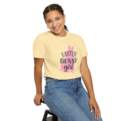 Easter Bunny Girl Holy Week Celebration Spring Festival Tee Christian Holiday Excitement Eggs Good Friday  Unisex Heavy Cotton T-Shirt