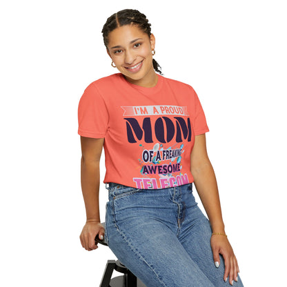 Proud Mom Telecom Engineer Mobile Technology Signal Processing Digital Communication Radio Frequencies Unisex Heavy Cotton T-Shirt