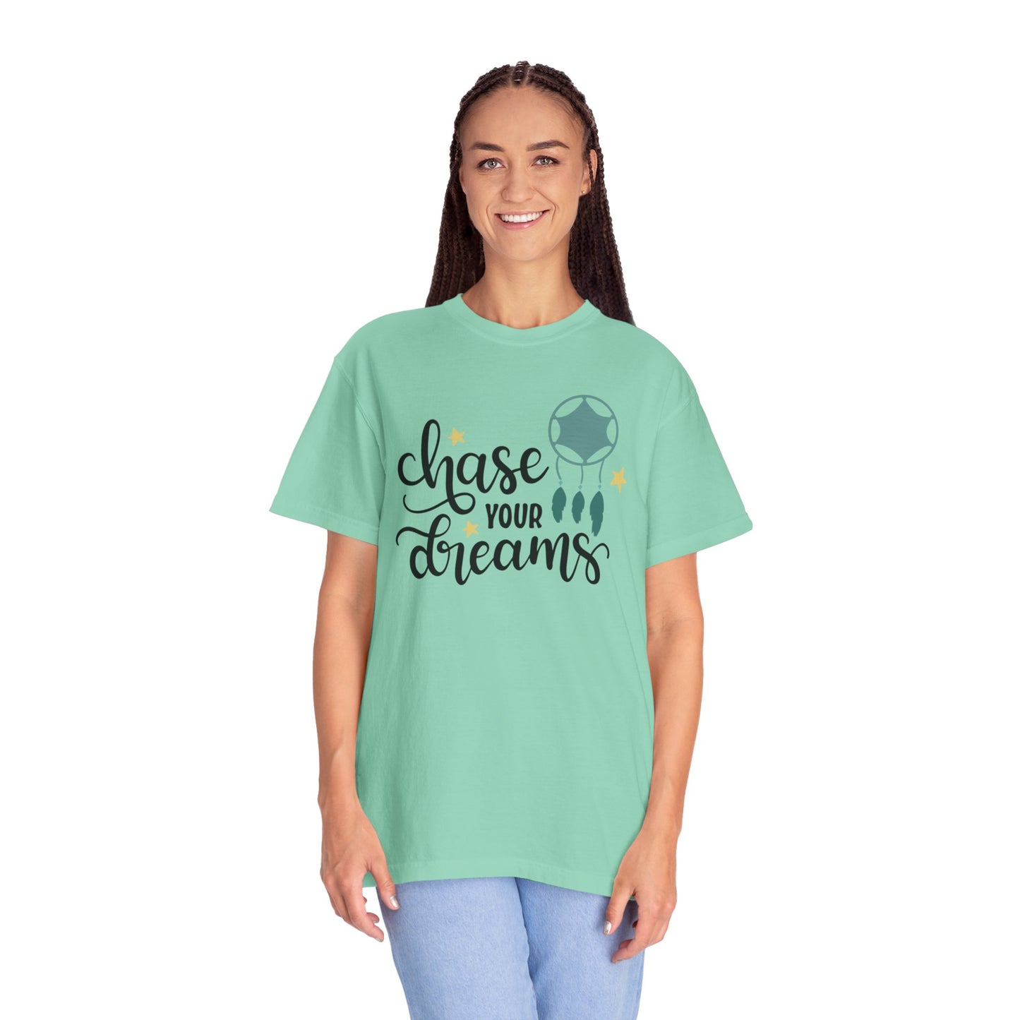 Chase Your Dreams Creativity Imagination Tee Determination Reach For The Stars Unisex Heavy Cotton T-Shirt