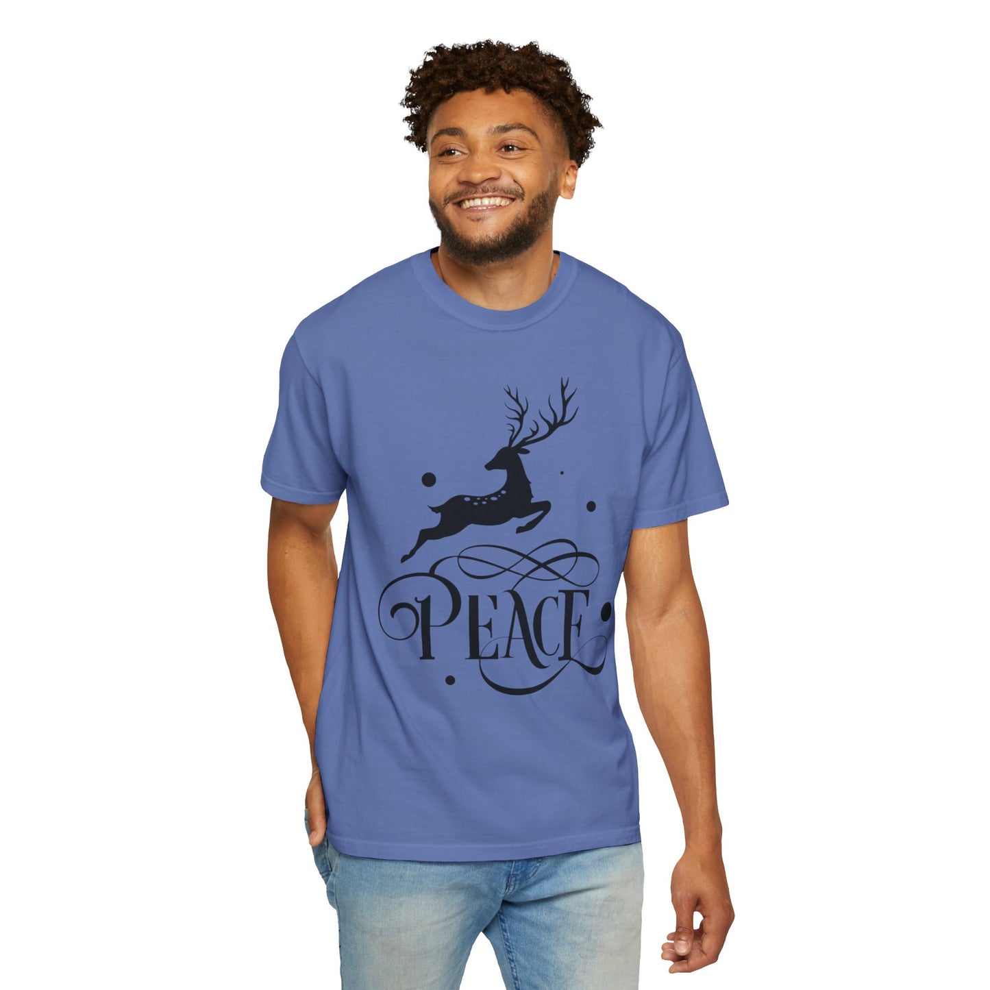 Peace Harmony Unity Peacemakers Tee Merry Christmas Festival Snowflakes Season Of Joy Unisex Heavy Cotton T-Shirt
