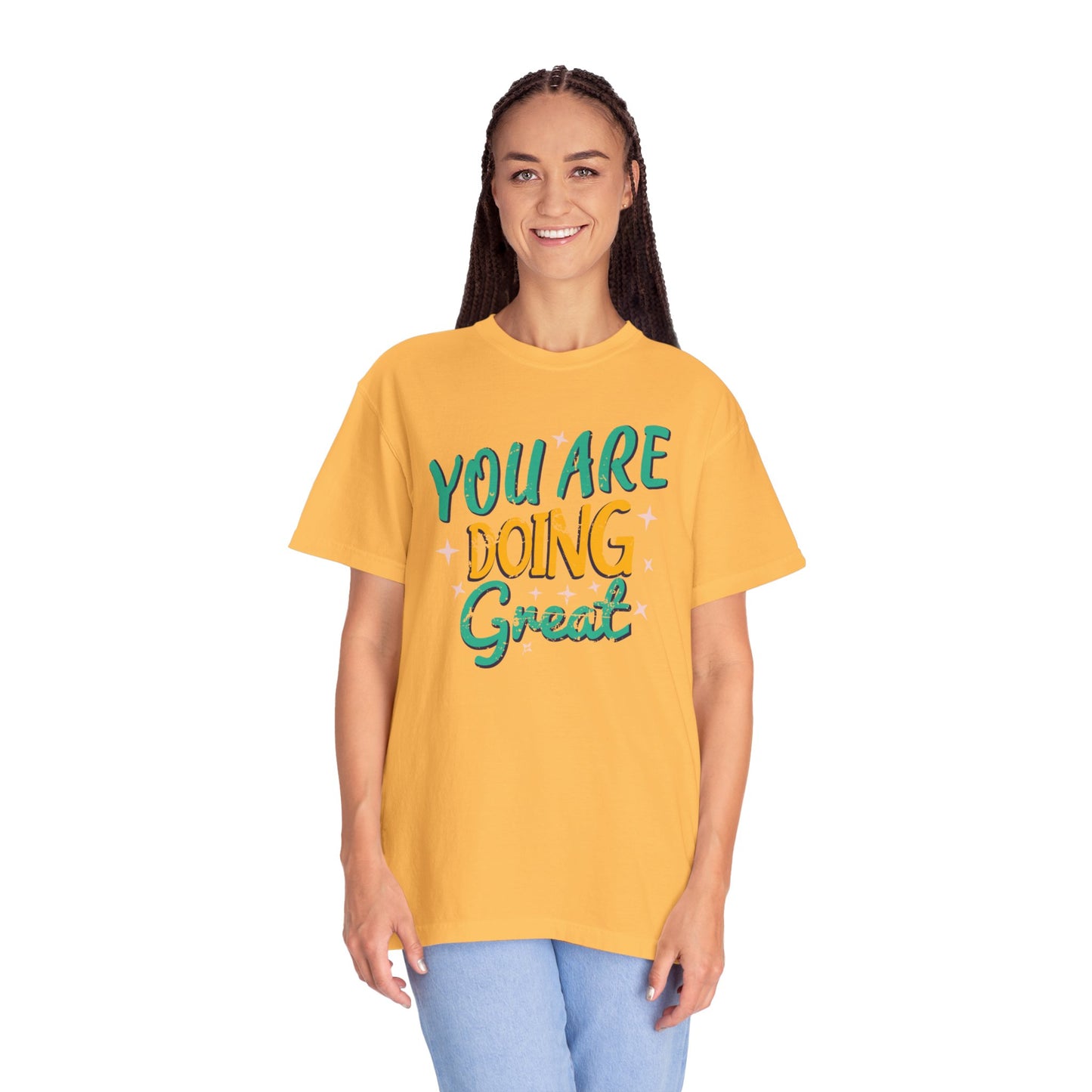 You Are Doing Great Trendy Tee Motivational Daily Reminder Supportive Dedication Positivity Keep It Up Unisex Heavy Cotton T-Shirt