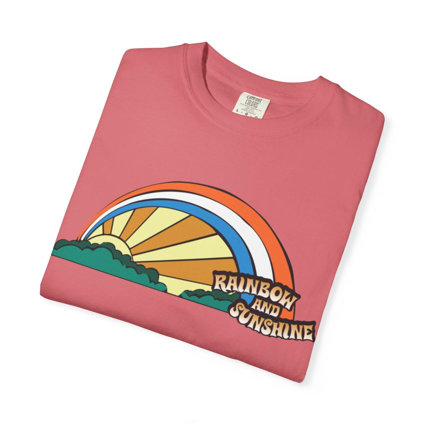 Rainbow And Sunshine Summer Trendy Tee Sunshine Days Ice Cream Summer Camp Beachcombing Anchor Unisex Heavy Cotton T-Shirt