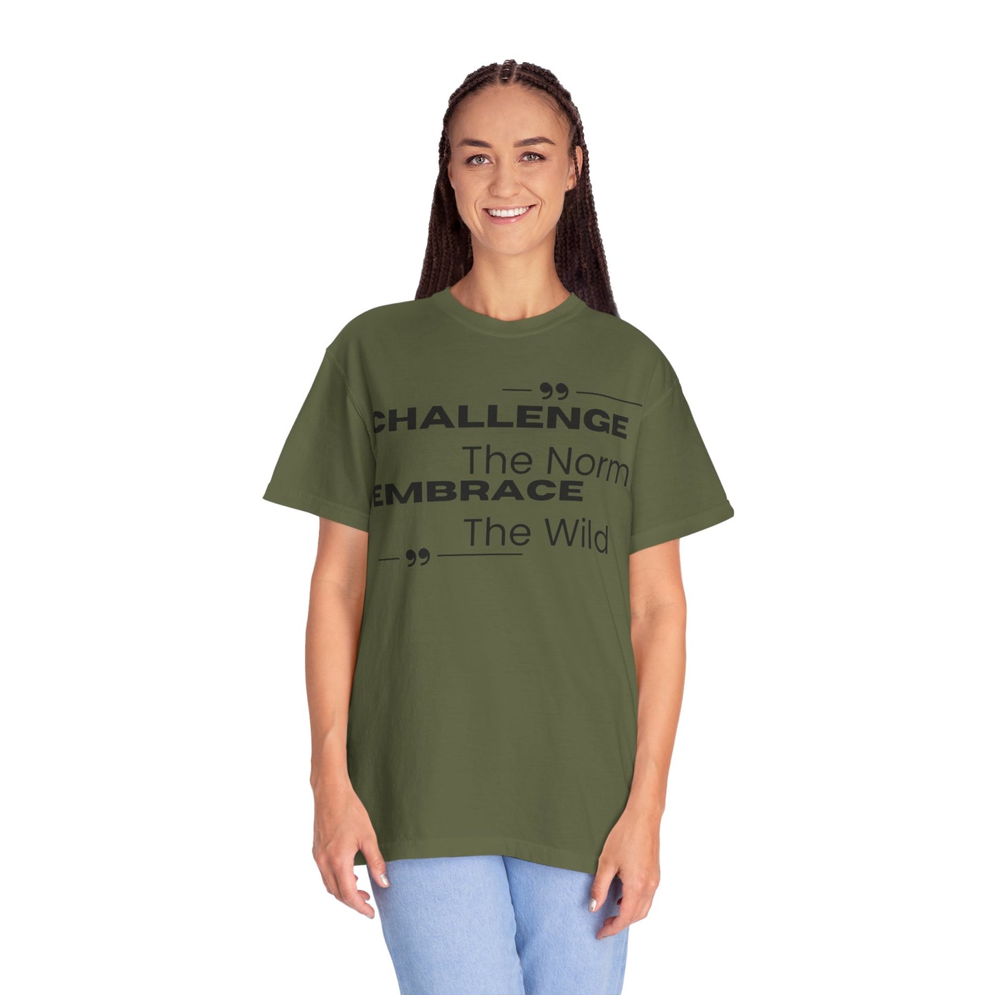 Challenge the Norm Embrace the Wild - Unisex Garment-Dyed T-shirt