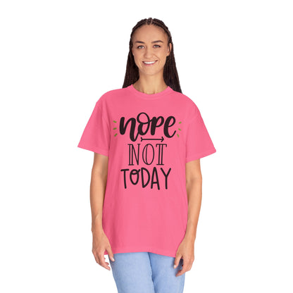 Nope Not Today Idle Moments Tee Cozy Living Contented Loafing Unisex Heavy Cotton T-Shirt