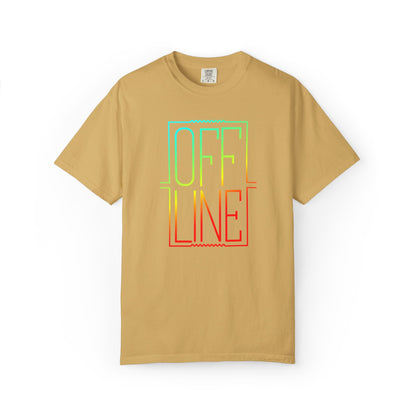 Offline Graphic T-Shirt — Retro Neon Text Tee