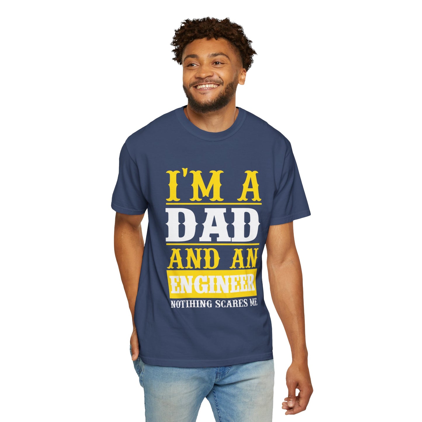 Proud Dad I’m Dad And An Engineer Fatherhood Role Model Problem-solving Critical Thinking Unisex Heavy Cotton T-Shirt