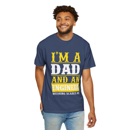 Proud Dad I’m Dad And An Engineer Fatherhood Role Model Problem-solving Critical Thinking Unisex Heavy Cotton T-Shirt