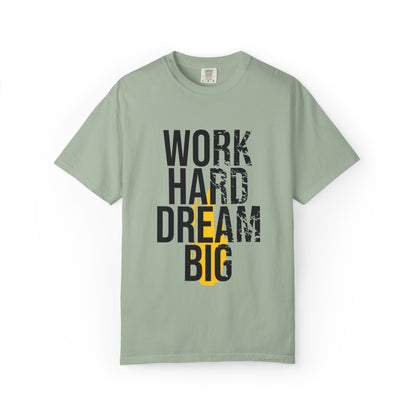 Work Hard Dream Big Creativity Imagination Tee Determination Reach For The Stars Unisex Heavy Cotton T-Shirt