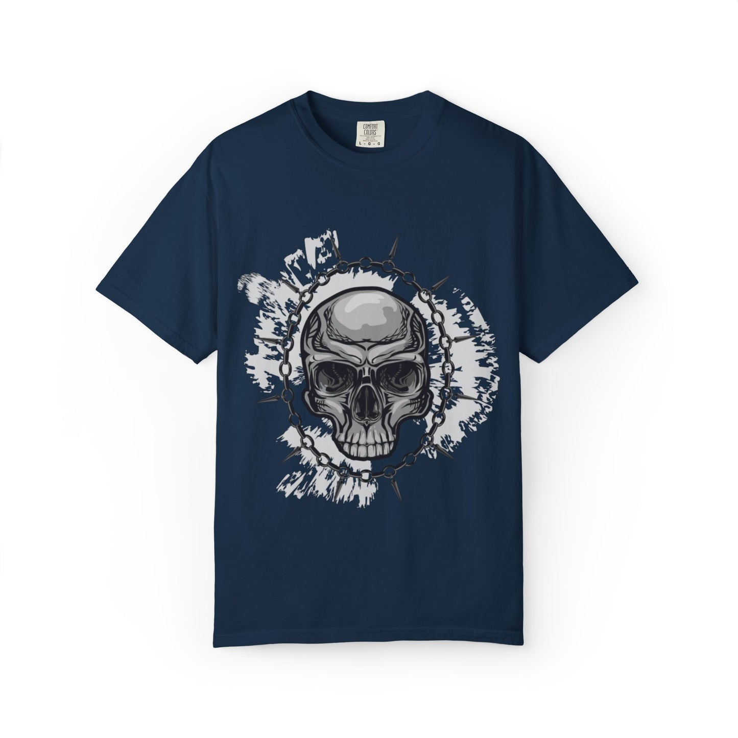 Chain Skull Cranium Head Anatomy Bones Trend Tee Horror Creepy Head X-ray Unisex Heavy Cotton T-Shirt