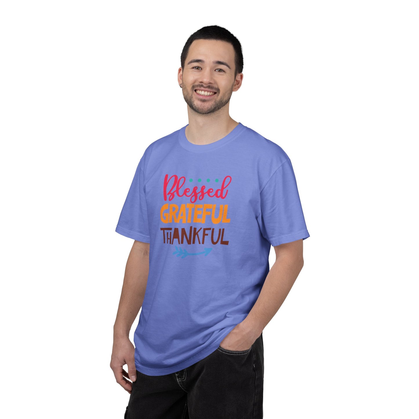 Blessed Grateful ThankfulAppreciate Everything Lovers Tee Positivity Self-Sufficiency Satisfaction Unisex Heavy Cotton T-Shirt