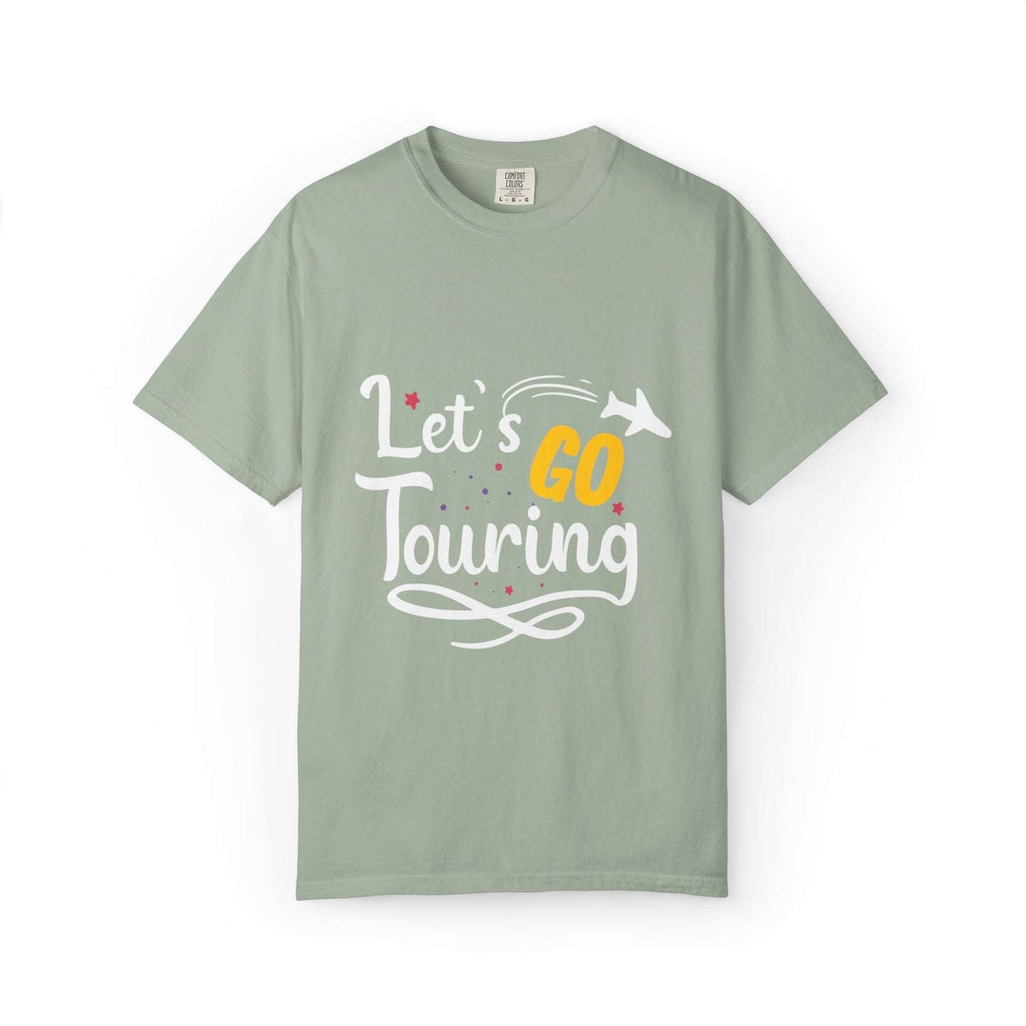 Let’s Go Touring Trendy Tee Travel Addict Exploring Adventurous Tour Lover Tourist Journey Unisex Heavy Cotton T-Shirt