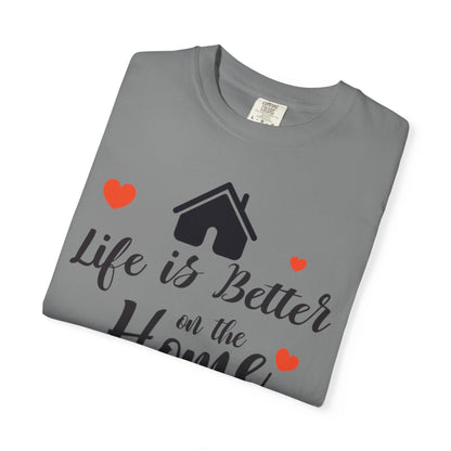 Life Is Better On The Home Peaceful Paradise Tee Cherished Space Heartfelt Haven Unisex Heavy Cotton T-Shirt