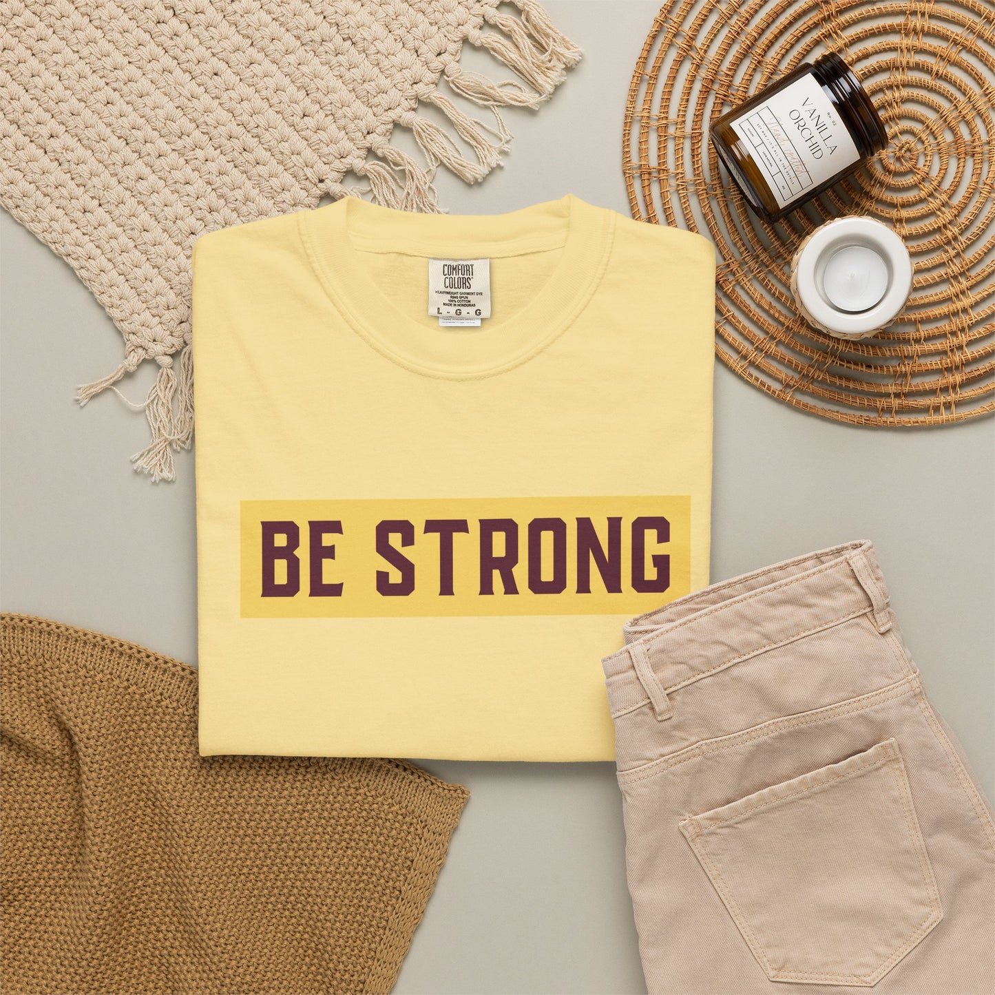 Be Strong Quotes Best Selling Unisex Heavy Cotton T-Shirt